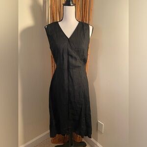 Italian black linen dress